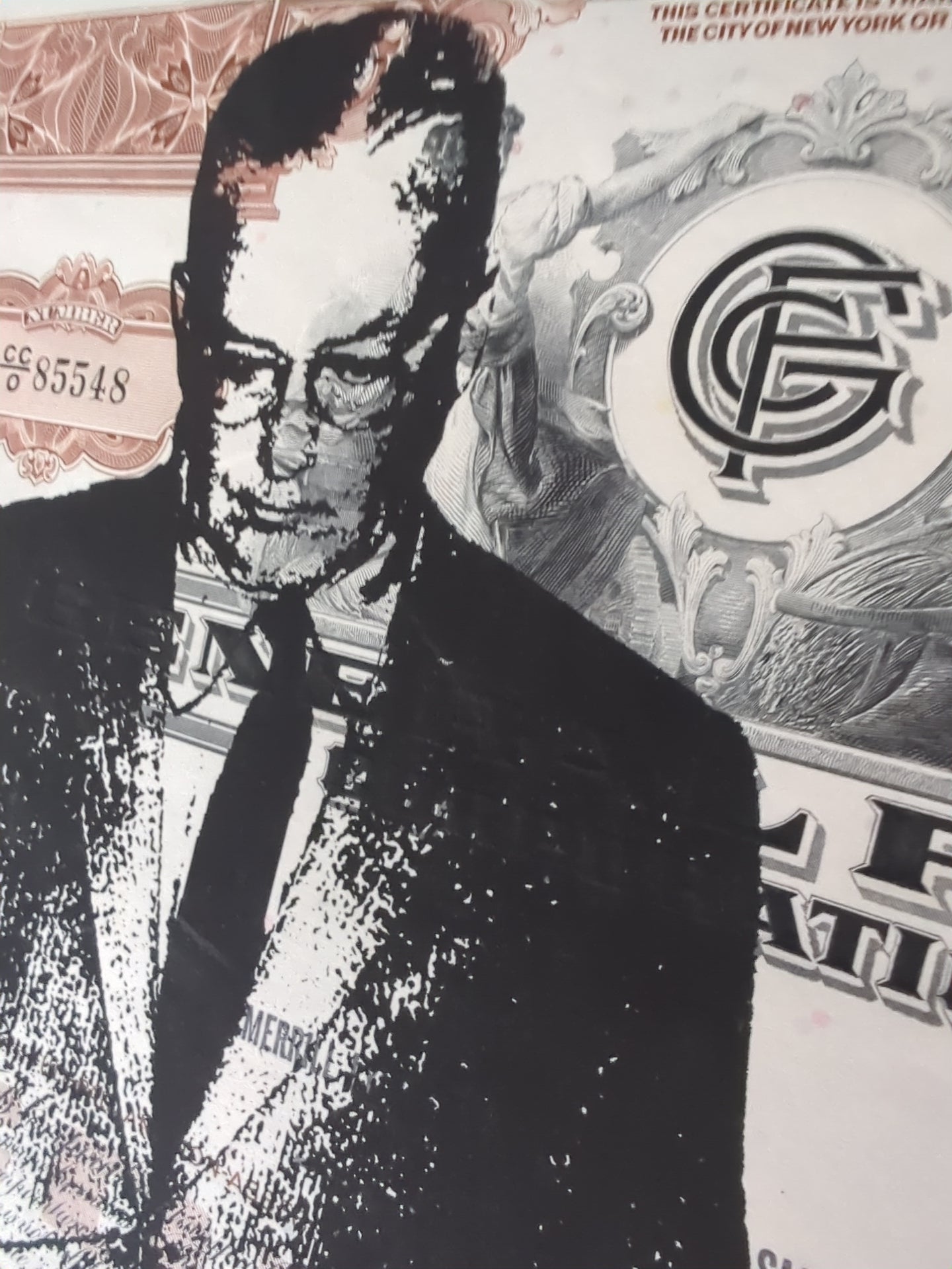State of Economy,Stencil on Bond Certificate by Ripper1331