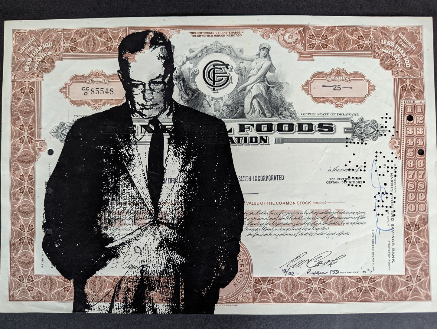 State of Economy,Stencil on Bond Certificate by Ripper1331