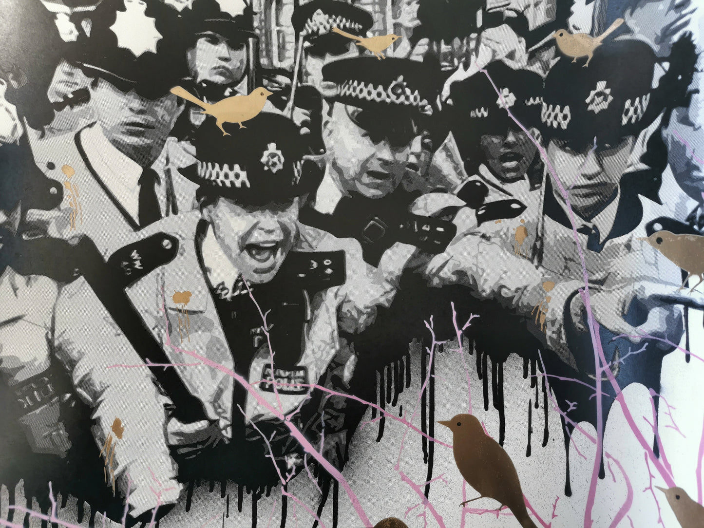 Penny"Cops and Robins (Special Edition)" - 2 coloured screenprint with hand sprayed stencils