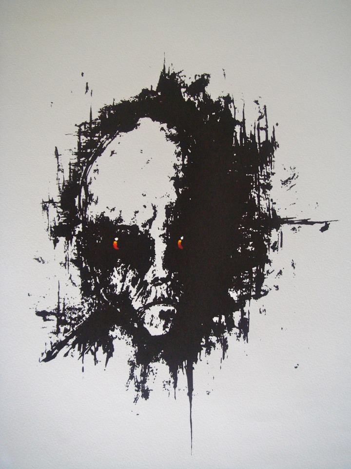 Portrait, screenprint by Sackarias Luhanko