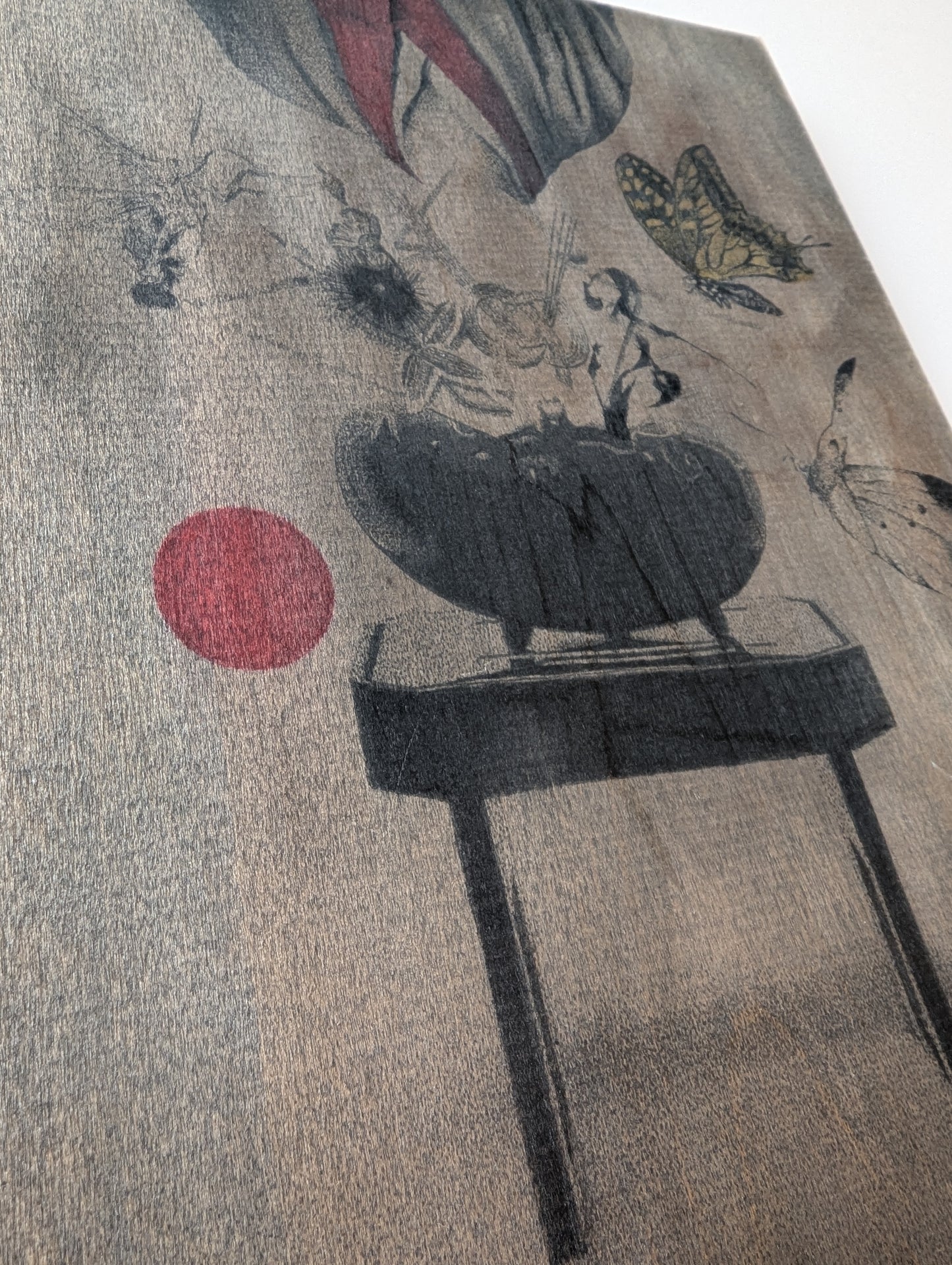 Nishi - Long Life (Kotobuki) - 寿 ことぶき  Mixed Media on Wood - Japanese Contemporary Art