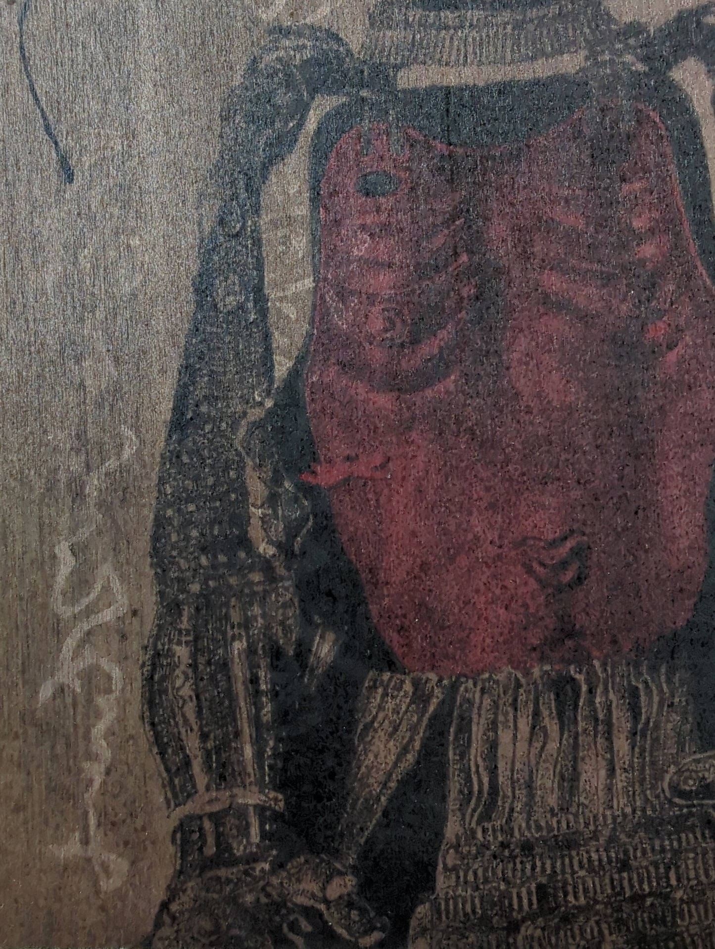 Nishi - Demon 鬼 (Oni) - Mixed Media on Wood - Japanese Contemporary Art