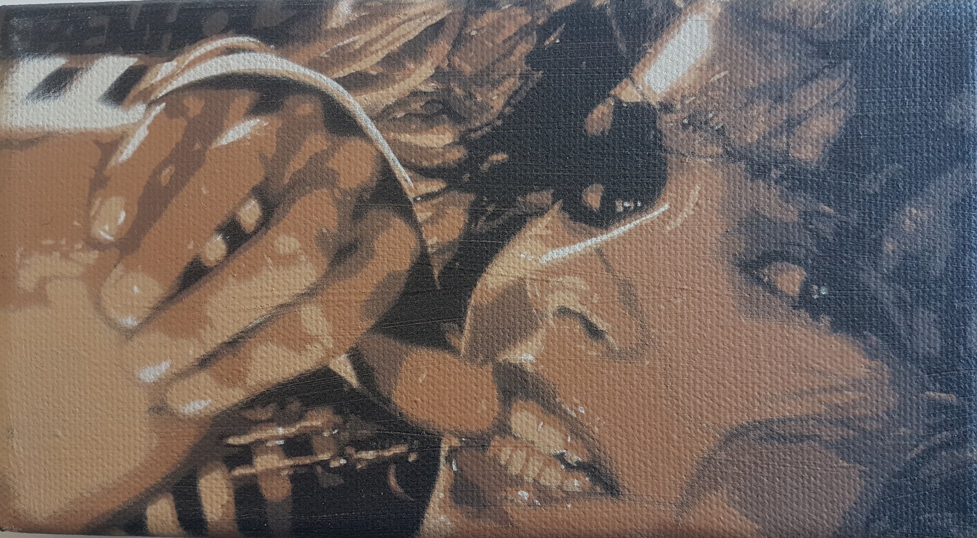 Ebenholz, Portrait, stencil on canvas