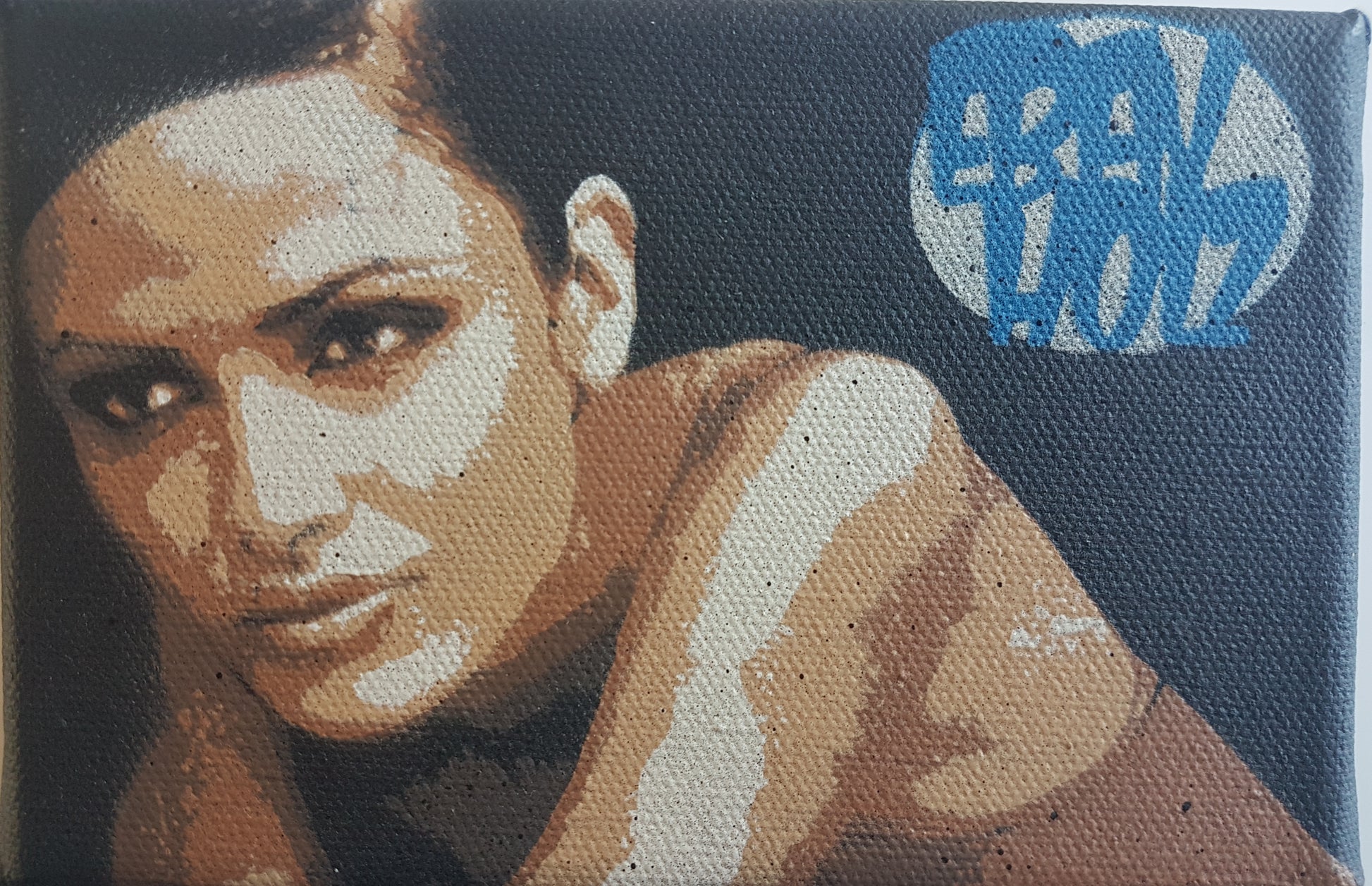 Ebenholz, Portrait, Stencil on canvas