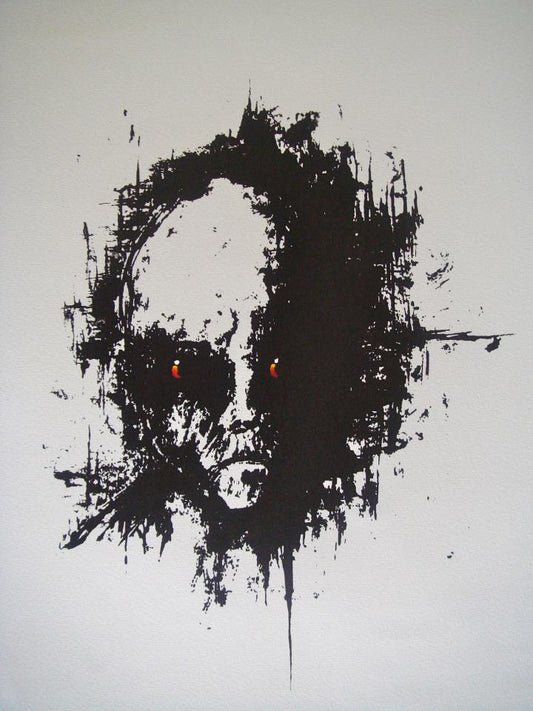 Portrait, screenprint by Sackarias Luhanko 