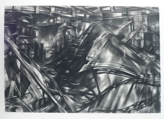 Canary Wharf, Art in charcoal by Martin Fidler