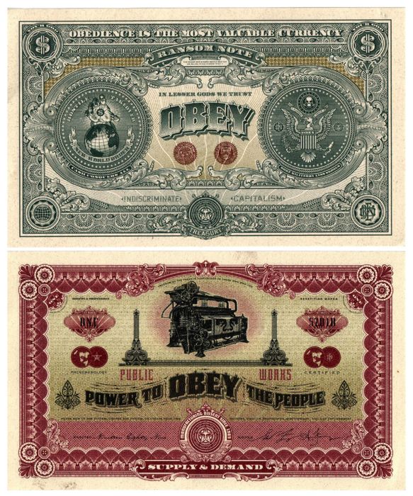 SHEPARD FAIREY aka OBEY - "E Pluribus Venom Currency"